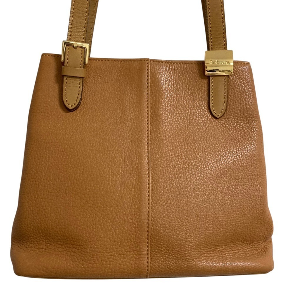 Burberrys Vintage Leather Shoulder Tote Bag, Brown, Women's